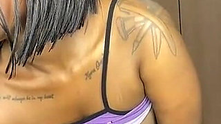 Ebony BBW Striptease & Pussyplay