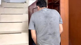 Aida Cortez Fucks Step Brother Alone in Kitchen - Homemade Creampie & Facial