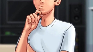Two Pervert Tenants Caught Their Horny Landlady Masturbating in Her Room - Summertime Saga 3D Animated Porn Game