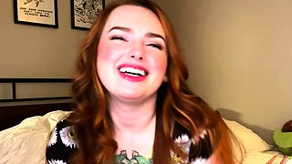 European amateur redhead masturbates on webcam