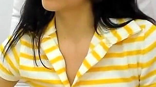 Latina with a Perfect Skinny Body Masturbates in Her Office When the Boss Is Away