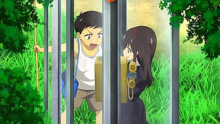Bus Stop's Groping with a Hot Busty Schoolgirl - Hentai