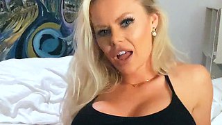 Amateur blond girl with big boobs getting fucked