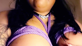 Taking the Monster Dildo and Squirting
