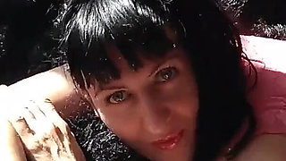 Unshaved Pussy Sunbathing and Clit Throbbing Fingering Female Orgasm Russian MILF Ginnagg