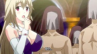 The princesses have their big breasts fondled and creampied by the queen at a thanksgiving event.