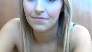 Blonde Teen Solo Masturbating On Webcam
