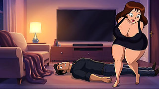 Blind Kiss at Party Ignites Burning Desire and Leads to Steamy Night with My Hot Curvy Roommate (AI generated)
