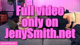 Jeny Smith seduced a guy and made him lick her pussy
