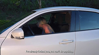 Police Officer Fucks a Beautiful Colombian Woman After Being Caught Masturbating in Her Outdoor Car