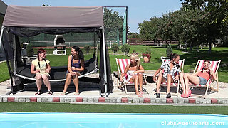 Group of Naughty Young Friends Having Fun