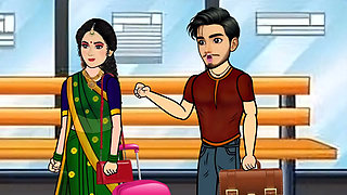Vaibhav and Anjali's train mein chudai Indian Hindi Desi Cartoon Story Video