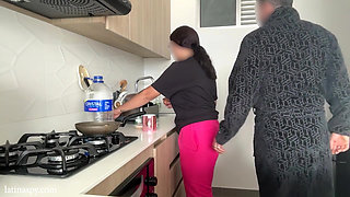 kitchen with latin titties part 1