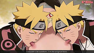 Naruto: Boruto Gangbangs and Creampies Sarada - Gone Wrong (uncensored Hentai)