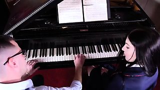 Hungarian teen schoolgirl fucks with piano teacher
