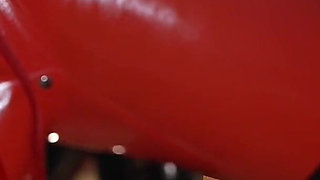 Sex in a Red Latex Catsits!