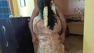 College Girl Hot Romance in Kitchen