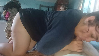My stepdaughter sucks and wants to let me finish but I fuck her mouth I squirt and I let go of her mouth and swallows it all