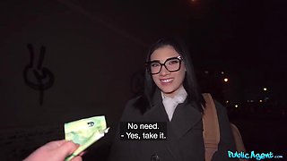 Don't Let My Mother Hear! Nerdy Brunette Emily Pink in Outdoor POV Pickup for Public Agent