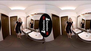 Masturbates In Restroom - Blonde Milf Solo Vr Scene