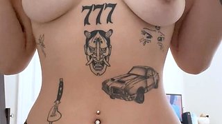 Sexy small titted brunette Judy C