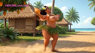 Good-sized Bum Bombshell Moana Plowed In Gang By Tribal Villagers