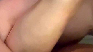I got so horny I couldn't help rubbing myself. Husband walks in pounds me hard and fills me with big load