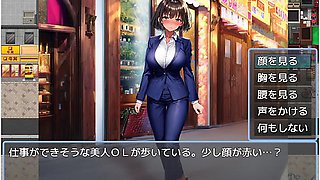 Hentai Anime - 同人エロケ実況ヤれる女を見極めろ 街中て巨乳jkやolに次々とエロいことして中出ししまくる(体験版 Rpgエロケー Hentai Game)