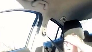 Car Sex With a Busty MILF Caught on Webcam