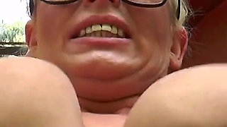 Hot MILFS rides on huge cock and fucks outdoor and office table