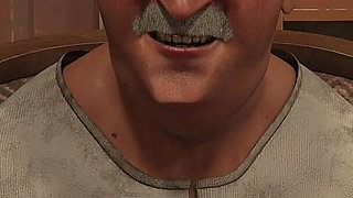 Young and Hot Waitress Dominated and Fucked by an Ugly Old Boss