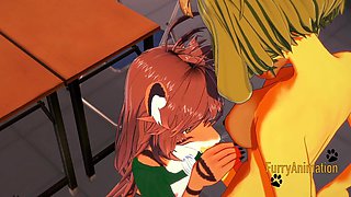 Fur covered Hermaphroditism Anime porn THREE DIMENSIONAL - Mutt Hermaphroditism and Tiger Lady bj and romped with internal cumshot - Anime Manga Chinese Yiff Animation Pornography