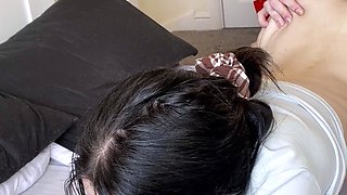 Lovely Amateur teen brunette masturbating outdoor