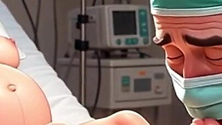 Doctor Licking Pregnant Feet in Operating Room - Fetish Session
