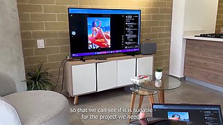 Cougar y Rubia Colombiana de Tetas Redondas se Folla la Enorme Verga de su Empleado! Carla Morelli y Naty Delgado Cabalgan una Polla