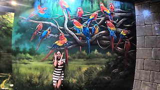Big ass Thai GF museum visit and fuck
