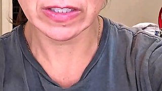 Hot brunette from squirt masturbating on webcam