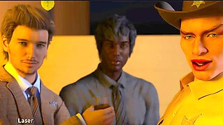 Threesome 3D animation with Misskitty2k in an aquarium setting