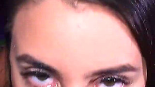 Foxy Step-sister Swallows Step-brother's Load