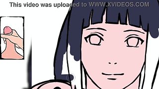 Adult Hinata lounging bare with ginormous globes and thick dinky (Adult Parody of Naruto) Hermaphroditism Drawing Process ten Min Edging Contest