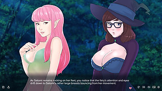 Witch and Fae Threesome -quickie Fantasy Adventure Adult Game Gameplay
