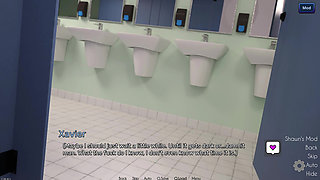 The Awakening 12: Liz's HJ & BJ on Xavier in Academy Toilet