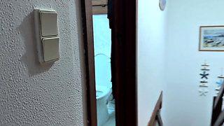 Door Left Open - Stepmom Pee Collection for Her Stepson