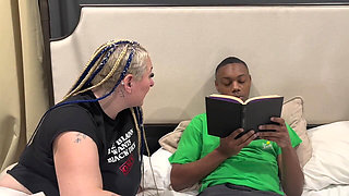 Livie Blainn Milks Cory Strokes While Reading