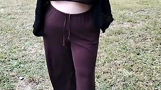 My Stepmother Walking in a Transparent T-shirt.