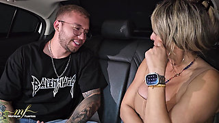 Uber Driver Gives a Colombian MILF a Double Creampie - Monique Fuentes and Brian Evansx