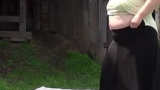 BBW MILF Has a Wild Fuck in the Countryside with a Mature Man