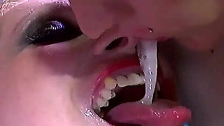 Blonde Ggg Slut Sucks Cocks and Gets Face Full of Cum