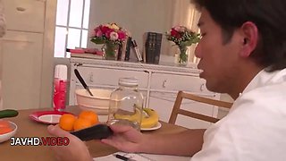 Mature Japanese Woman Gives Blowjob Then Gets Creampie During Hardcore Sex