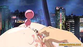 Japanese anime nurse gets vibrating her ass